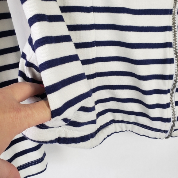 Splendid Womens Sweater zip up collar pockets Striped Size XS - Picture 3 of 6